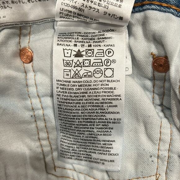 Levi's Men's 501 Original Fit Jean Medium Stonewash Size 38x34 - Picture 9 of 9